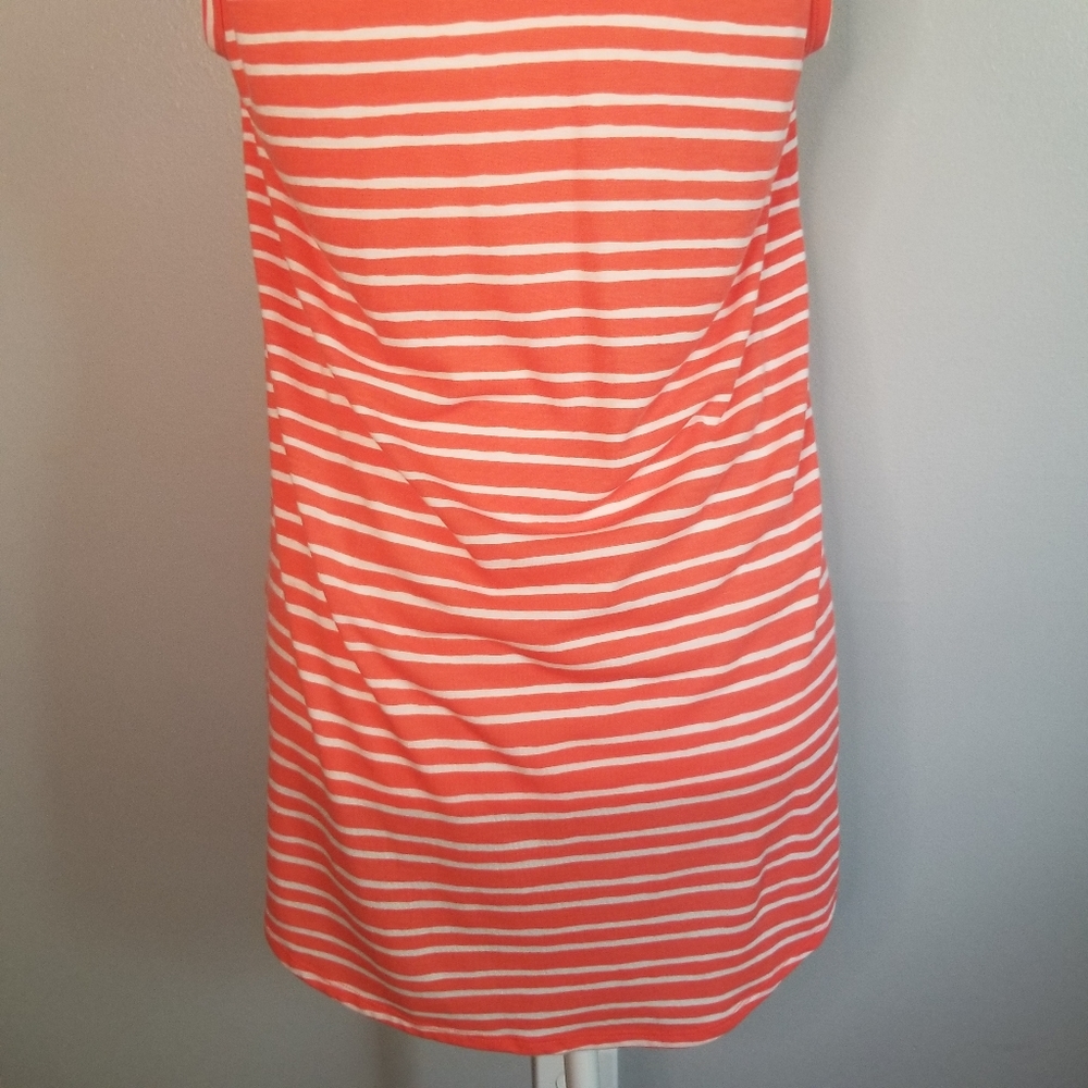 💘a.n.a. Orange & White Striped Tank Top Size XL - Picture 7 of 10
